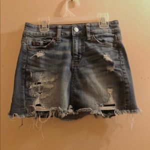 4 for $20 ripped denim skirt